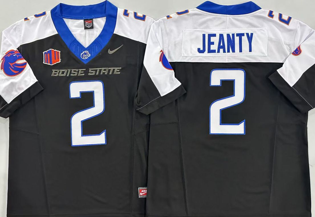Men Boise State Broncos #2 Jeanty Black 2025 Nike Limited NCAA Jersey